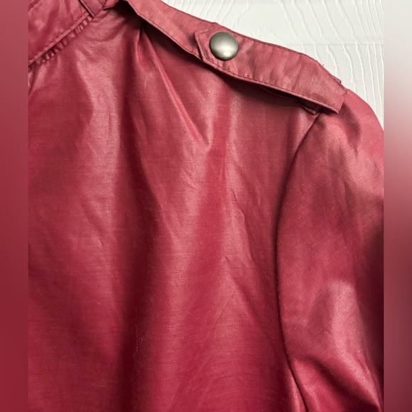 VINTAGE 1980s WRANGLER DARK RED MOTO NYLON BOMBER JACKET - Picture 5 of 8
